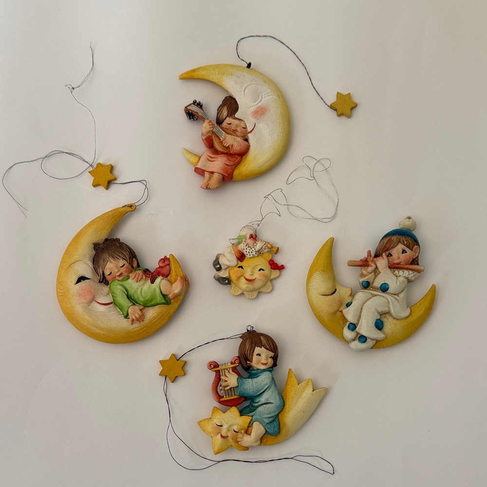 Anri Angels  1970’s 1980’s Christmas Decorations Lot Made in Italy